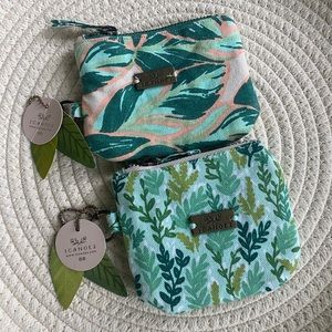 1CANOE2 small ID wallets (2), NWT, botanical print